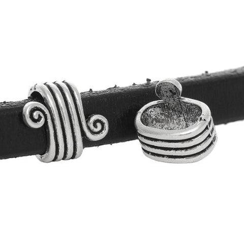 Charm Beads for Leather Bracelet/watch Bands or Wrist Bands (Stripe Pattern) - Sexy Sparkles Fashion Jewelry - 3