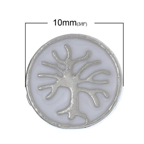 White Tree Of Life Floating Charm For Glass Living Memory Lockets - Sexy Sparkles Fashion Jewelry - 2
