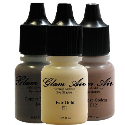 The Bold Collection 3 Shades of Glam Air Airbrush Makeup Water-based Formula Last Over 18 Hours (For All Skin Types)E1,E4,E12 - Sexy Sparkles Fashion Jewelry - 1