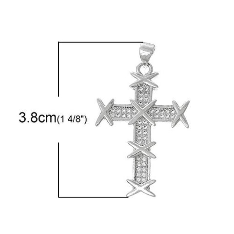Cross Charm Pendant For Necklace - Sexy Sparkles Fashion Jewelry - 3