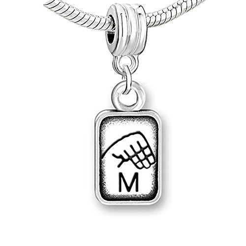 Sign Lauguage Charms Alphabet Letter European Bead Compatible for Most European Snake Chain Bracelet (M) - Sexy Sparkles Fashion Jewelry