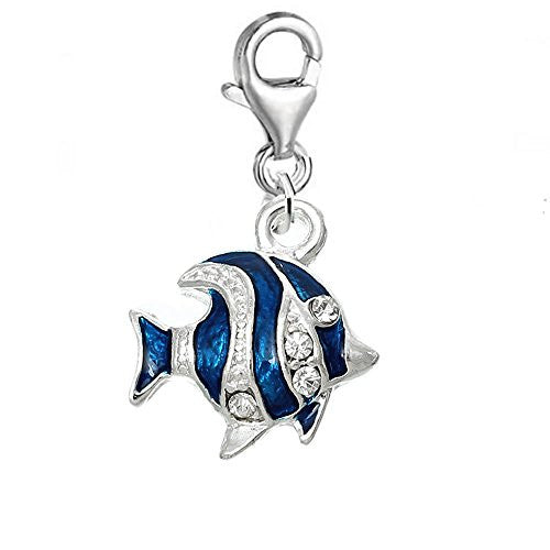 3 D Clip On For Bracelet Charm Pendant for European Charm Jewelry w/ Lobster Clasp (Fish) - Sexy Sparkles Fashion Jewelry