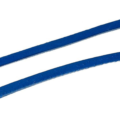 Cowhide Leather Bracelet BLue Cord End Clasp 79cm(31 1/8") - Sexy Sparkles Fashion Jewelry - 3