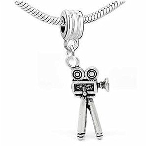 Film Movie Camera 3d Spacer European Bead Compatible for Most European Snake Chain Bracelet - Sexy Sparkles Fashion Jewelry - 1