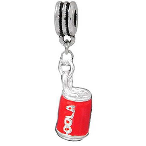 3d Coca Cola Can Dangle European Bead Compatible for Most European Snake Chain Bracelet