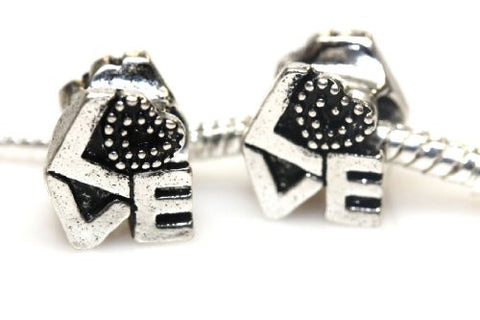 Letters of Love Charm European Bead Compatible for Most European Snake Chain Bracelet - Sexy Sparkles Fashion Jewelry - 2