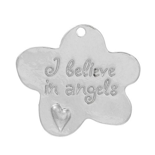 I Believe in Angles Charm Pendant for Necklace