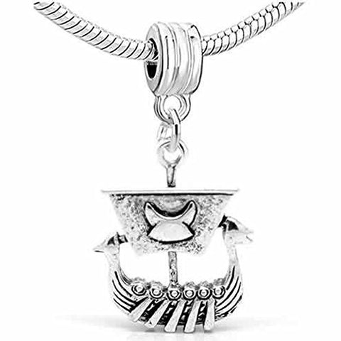 Pirate Ship Dangle Charm Bead For Snake Charm Bracelet - Sexy Sparkles Fashion Jewelry - 1