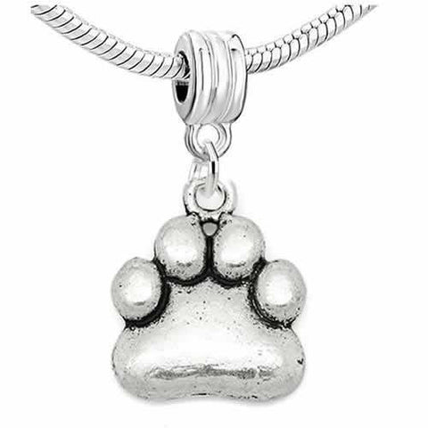 Paw Charm Dangle Bead Spacer for snake Chain charm Bracelet - Sexy Sparkles Fashion Jewelry - 2