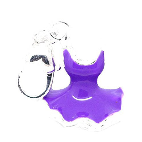 Clip on Ballerina Black Dress Charm for European Jewelry w/ Lobster Clasp - Sexy Sparkles Fashion Jewelry - 1