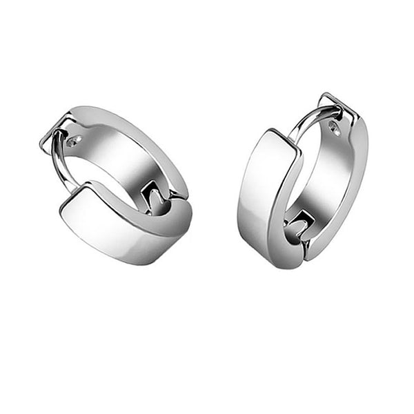 Sexy Sparkles Stainless Steel Mens Womens Hoop Earrings Piercings Huggie Hypoallergenic