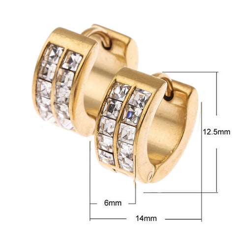Sexy Sparkles Jewelry Stainless Steel Womens Mens Hoop Earrings Huggie Earrings CZ Piercings Hypoallergenic - Sexy Sparkles Fashion Jewelry - 2