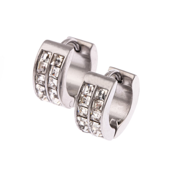 Sexy Sparkles Jewelry Stainless Steel Womens Mens Hoop Earrings Huggie Earrings CZ Piercings Hypoallergenic - Sexy Sparkles Fashion Jewelry - 1