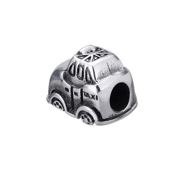 Sexy Sparkles Stainless Steel Car " Taxi "European Charm Bracelet and Necklace Compatible - Sexy Sparkles Fashion Jewelry - 1