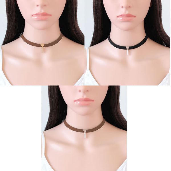 Sexy Sparkles Set of 3 Velvet Choker Necklace for Women Girls Gothic Choker Bolo Tie Chokers
