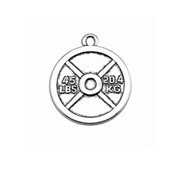 SEXY SPARKLES inch 45 Lbs Weight Plateinch  Weight Fitness Pendant for Necklace or Bracelet