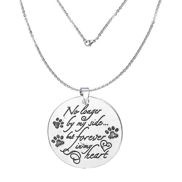 inch No longer by my side but forever in my heartinch  Memorial Necklace & Pendant
