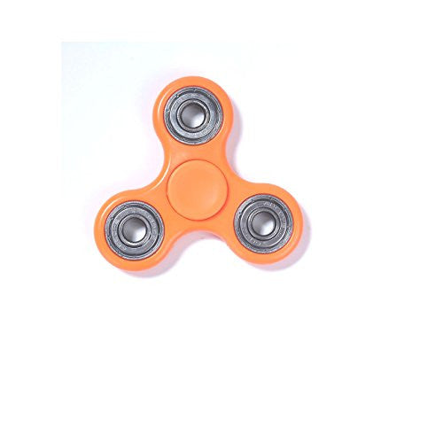Sexy Sparkles Orange Tri-Spinner Fidget Hand Spinner Finger Toy Stress Reducer EDC Focus Toy Relieves ADHD Anxiety and Boredom