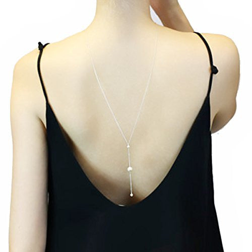 Sexy Sparkles Fashion Rhinestone the Sexy Back Wedding Necklace Body Chain Bikini Chain