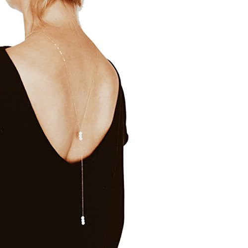 Sexy Sparkles Fashion Rhinestone the Sexy Back Wedding Necklace Body Chain Bikini Chain