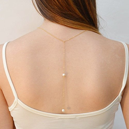 Sexy Sparkles Fashion Rhinestone the Sexy Back Wedding Necklace Body Chain Bikini Chain