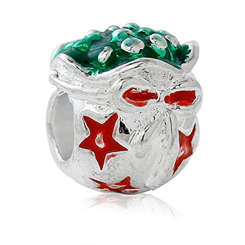 Christmas Flower Ball Charm Bead for European Snake Chain Charm Bracelet - Sexy Sparkles Fashion Jewelry - 1
