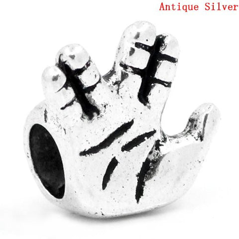Fingers Crossed Good Luck Charm European Bead Compatible for Most European Snake Chain Bracelet - Sexy Sparkles Fashion Jewelry - 2