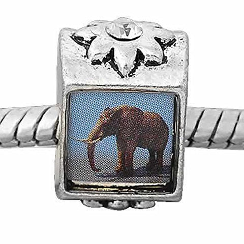 Elephant Charm Spacer European Bead Compatible for Most European Snake Chain Bracelet - Sexy Sparkles Fashion Jewelry - 1
