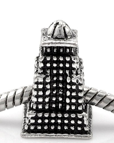 America USA Empire State Building Charm European Bead Compatible for Most European Snake Chain Bracelet - Sexy Sparkles Fashion Jewelry - 1