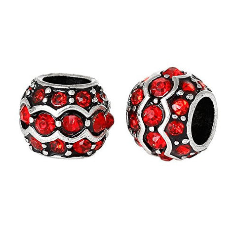 Red European Bead Compatible for Most European Snake Chain Charm Bracelet - Sexy Sparkles Fashion Jewelry - 2