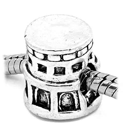 Coliseum of Rome Charm European Bead Compatible for Most European Snake Chain Bracelet - Sexy Sparkles Fashion Jewelry - 1