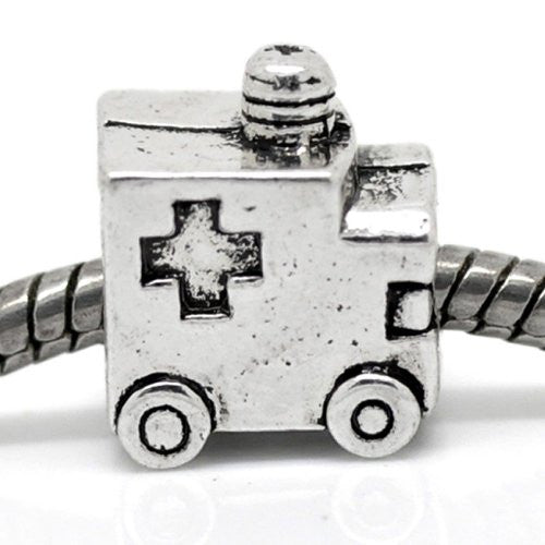 Ambulance European Bead Compatible for Most European Snake Chain Bracelet - Sexy Sparkles Fashion Jewelry