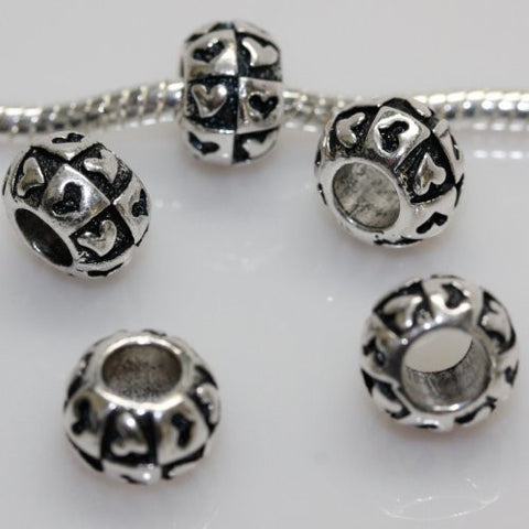Charm With Hearts Carved out on Charm European Bead Compatible for Most European Snake Chain Bracelet - Sexy Sparkles Fashion Jewelry - 2