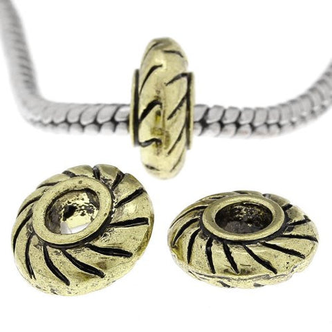 Round Floresent Bead Compatible for Most European Snake Chain BraceletFor Snake Chain Bracelet (Bronze) - Sexy Sparkles Fashion Jewelry - 2