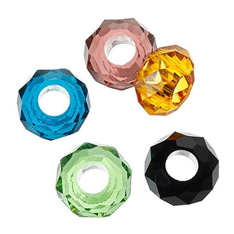 Five(5) Mixed European Faceted Glass Murano Bead - Sexy Sparkles Fashion Jewelry - 2