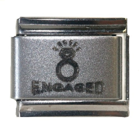 Engaged Italian Link Bracelet Charm - Sexy Sparkles Fashion Jewelry - 1