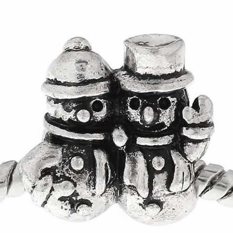 Snow Man Charm European Bead Compatible for Most European Snake Chain Bracelet - Sexy Sparkles Fashion Jewelry - 3