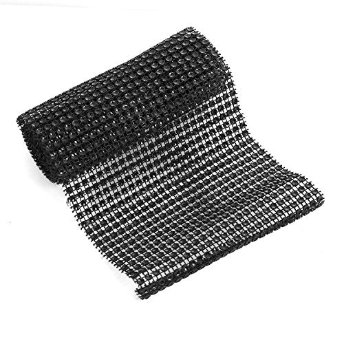 Sexy Sparkles Sparkling Rhinestone Mesh Ribbon for Event Decorations, Wedding Cake, Birthdays, Baby Shower, Arts & Crafts 1 Yard 12cm (4 6/8inch ), (Black)