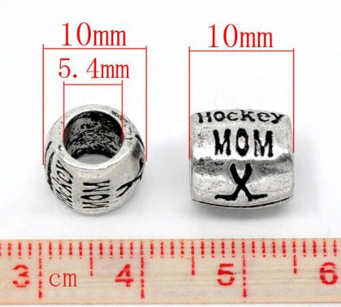 Hockey Mom European Bead Compatible for Most European Snake Chain Bracelet - Sexy Sparkles Fashion Jewelry - 2