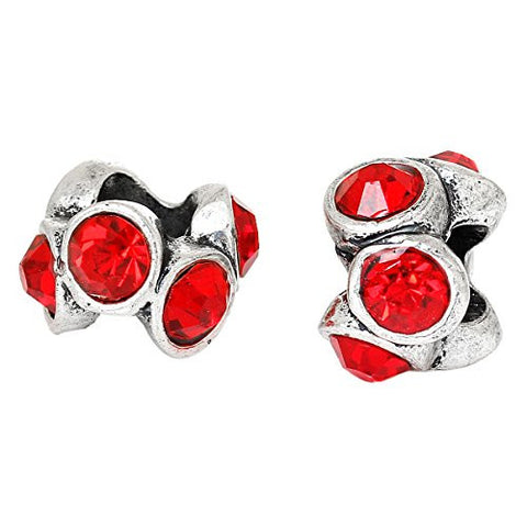 Birthday Month Charms W/ Round  Crystals Bead (July) - Sexy Sparkles Fashion Jewelry - 2