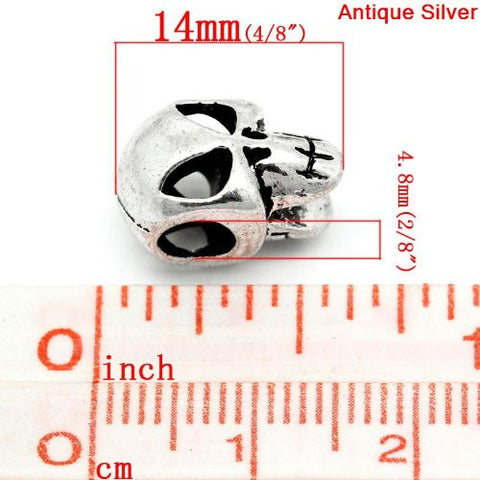 Skull Charm European Bead Compatible for Most European Snake Chain Bracelet - Sexy Sparkles Fashion Jewelry - 3