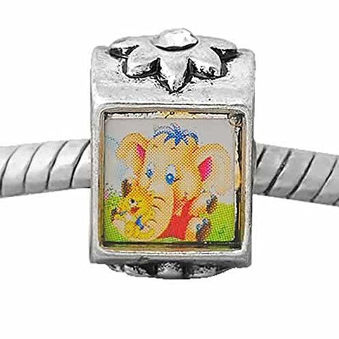 Elephant and Tiger Charm Spacer for Snake Chain Charm Bracelet - Sexy Sparkles Fashion Jewelry - 1