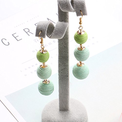 Sexy Sparkles Bon Bon Thread Ball Dangle Earrings Lantern Ball Fashion Earrings