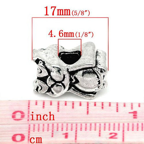 Garfield Cat with Heart Eyes European Bead Compatible for Most European Snake Chain Bracelet - Sexy Sparkles Fashion Jewelry - 2