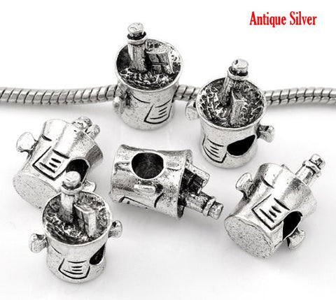 Wine and Cheese Bucket Charm Spacer European Bead Compatible for Most European Snake Chain Bracelet - Sexy Sparkles Fashion Jewelry - 2