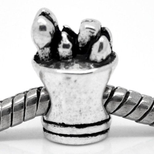 Pen Holder Charm European Bead Compatible for Most European Snake Chain Bracelet