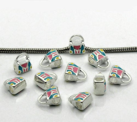 Hand Bag Charm Spacer Beads For Snake Chain Charm Bracelet - Sexy Sparkles Fashion Jewelry - 2