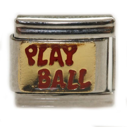 Play Ball Italian Link Bracelet Charm - Sexy Sparkles Fashion Jewelry - 1