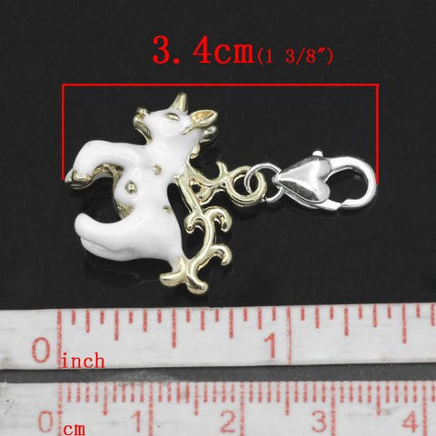 Unicorn Clip on Pendant for European Charm Jewelry w/ Lobster Clasp - Sexy Sparkles Fashion Jewelry - 3