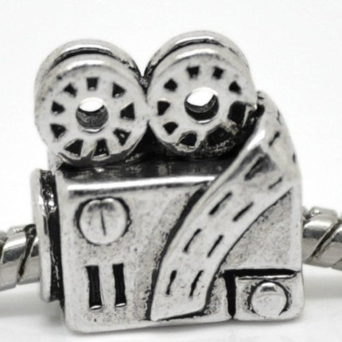 Movie Projector Charm European Bead Compatible for Most European Snake Chain Bracelet - Sexy Sparkles Fashion Jewelry - 1